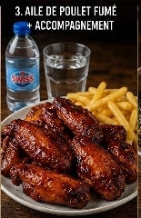 Aile de poulet fumé